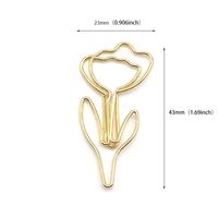 1 Piece Solid Color Class Learning School Metal Pastoral Paper Clip main image 2