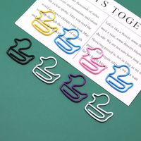 1 Piece Animal Solid Color Class Learning School Plastic Cute Paper Clip main image 1