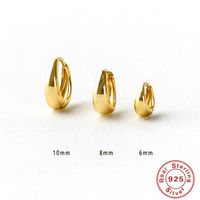 1 Piece Casual Solid Color Plating Sterling Silver Earrings main image 2