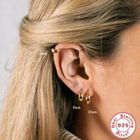 1 Piece Casual Solid Color Plating Sterling Silver Earrings main image 1