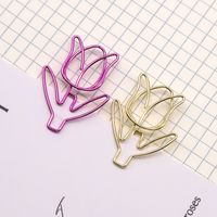 1 Piece Solid Color Class Learning Metal Pastoral Paper Clip main image 3