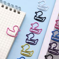 1 Piece Animal Solid Color Class Learning School Plastic Cute Paper Clip main image 4