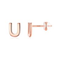 1 Pair Simple Style Letter Plating Sterling Silver 14k Gold Plated Ear Studs sku image 10