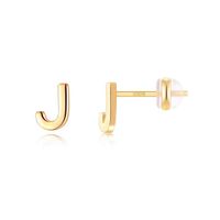 1 Pair Simple Style Letter Plating Sterling Silver 14k Gold Plated Ear Studs sku image 14