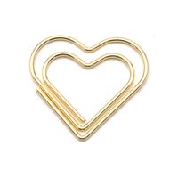 1 Piece Solid Color Class Learning Metal Cute Paper Clip main image 5