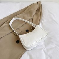Women's Small Pu Leather Solid Color Vintage Style Square Zipper Shoulder Bag sku image 4