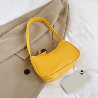 Women's Small Pu Leather Solid Color Vintage Style Square Zipper Shoulder Bag sku image 8