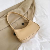 Women's Small Pu Leather Solid Color Vintage Style Square Zipper Shoulder Bag sku image 7