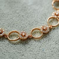 Elegant Vacation Sweet Solid Color Copper Hollow Out Inlay Zircon Rose Gold Plated Bracelets main image 5