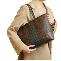 Women's Medium Pvc Color Block Vintage Style Square Zipper Tote Bag main image 2