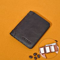 Men's Solid Color Leather Flip Cover Wallets sku image 11