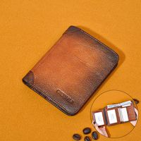 Men's Solid Color Leather Flip Cover Wallets sku image 10