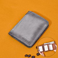 Men's Solid Color Leather Flip Cover Wallets main image 2