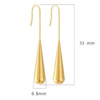 1 Pair Ig Style Elegant French Style Water Droplets Plating Stainless Steel 18k Gold Plated Ear Hook sku image 3
