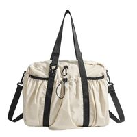 Women's Medium Canvas Color Block Streetwear Sports Square Zipper Shoulder Bag Crossbody Bag main image 4