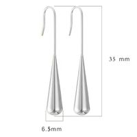 1 Pair Ig Style Elegant French Style Water Droplets Plating Stainless Steel 18k Gold Plated Ear Hook sku image 1