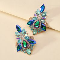 1 Pair Elegant Luxurious Lady Geometric Plating Inlay Zinc Alloy Rhinestones Ear Studs sku image 5