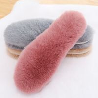 Solid Color Shoe Accessories Artificial Wool Winter Insoles main image 3