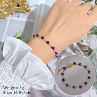 Style Simple Forme De Cœur Acier Au Titane Placage Bracelets main image 2