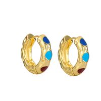 1 Pair Elegant Multicolor Enamel Plating Alloy Earrings sku image 1