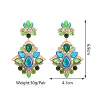 1 Pair Elegant Geometric Plating Inlay Zinc Alloy Glass Drop Earrings main image 2