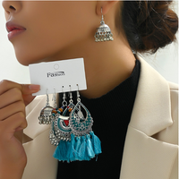 3 Pairs Ethnic Style Geometric Alloy Drop Earrings main image 3