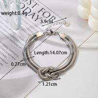 Simple Style Knot Stainless Steel Plating 18k Gold Plated Bracelets Necklace sku image 2