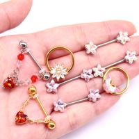 Sweet Plant Heart Shape Wings Stainless Steel Alloy White Gold Plated Gold Plated Zircon Body Chain In Bulk main image 4