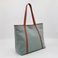 Women's Canvas Solid Color Vintage Style Square Zipper Shoulder Bag main image 2