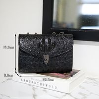Women's Pu Leather Solid Color Streetwear Square Lock Clasp Square Bag main image 1