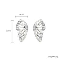 1 Pair Simple Style Classic Style Butterfly Inlay Stainless Steel Titanium Steel Zircon Ear Studs main image 3