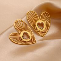 1 Pair Ig Style Water Droplets Plating Inlay Copper Zircon 18k Gold Plated Drop Earrings main image 8