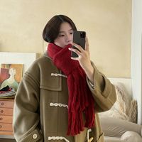 Women's Simple Style Solid Color Acrylic Scarf main image 4