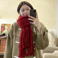 Women's Simple Style Solid Color Acrylic Scarf main image 3