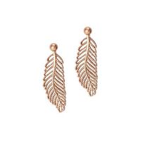 304 Stainless Steel 18K Gold Plated Casual Simple Style Plating Hollow Out Inlay Leaf Zircon Earrings Necklace sku image 3
