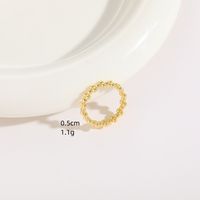 1 Piece Simple Style Round Copper Plating 14k Gold Plated Rings main image 3