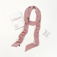 Women's Simple Style Solid Color Polyester Silk Scarf sku image 9