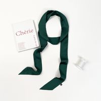 Women's Simple Style Solid Color Polyester Silk Scarf sku image 11