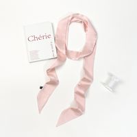 Women's Simple Style Solid Color Polyester Silk Scarf sku image 19