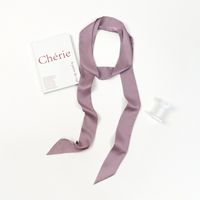 Women's Simple Style Solid Color Polyester Silk Scarf sku image 20