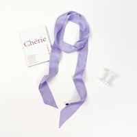 Women's Simple Style Solid Color Polyester Silk Scarf sku image 21