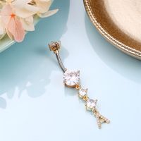 Simple Style Letter Copper 14k Gold Plated Zircon Belly Ring In Bulk main image 9