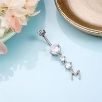 Simple Style Letter Copper 14k Gold Plated Zircon Belly Ring In Bulk main image 8