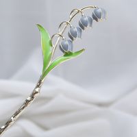 Frau Einfacher Stil Blume Metall Überzug Haarnadel main image 4