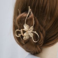 Women's Simple Style Butterfly Metal Plating Hair Claws main image 4