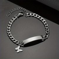 Stainless Steel Simple Style Star Crown Butterfly Bracelets main image 10