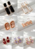 1 Pair Elegant Simple Style Shiny Heart Shape Butterfly Rectangle Inlay Alloy Rhinestones Drop Earrings main image 1