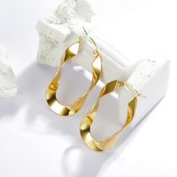1 Pair Simple Style Solid Color Plating 304 Stainless Steel Earrings main image 1