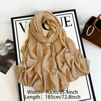 Women's Basic Simple Style Solid Color Silk Printing Silk Scarf main image 6