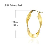 1 Pair Simple Style Solid Color Plating 304 Stainless Steel Earrings main image 2